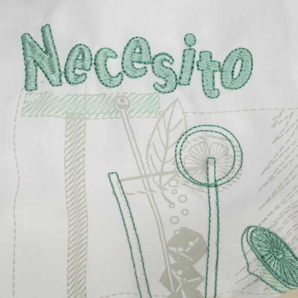 Cubavera Shirt 2XL Mens XXL White Green Embroidery Graphic Linen Cotton Casual - Picture 9 of 16